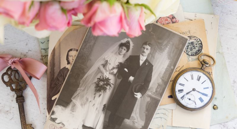Display Old Photos and Memorabilia 50th Wedding Anniversary Ideas