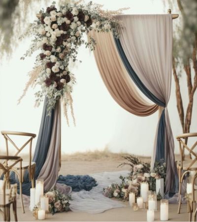 Fabric Backdrop with Drapes