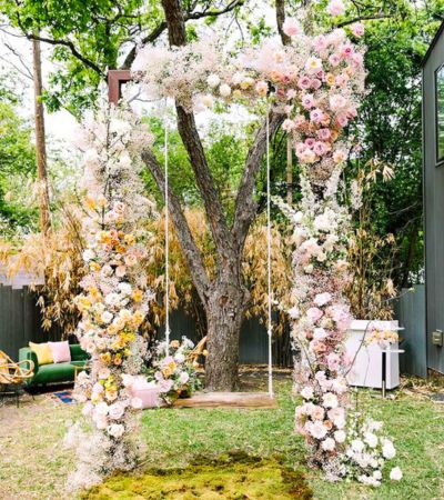 Flower Swing Backdrop Wedding Backdrop Ideas