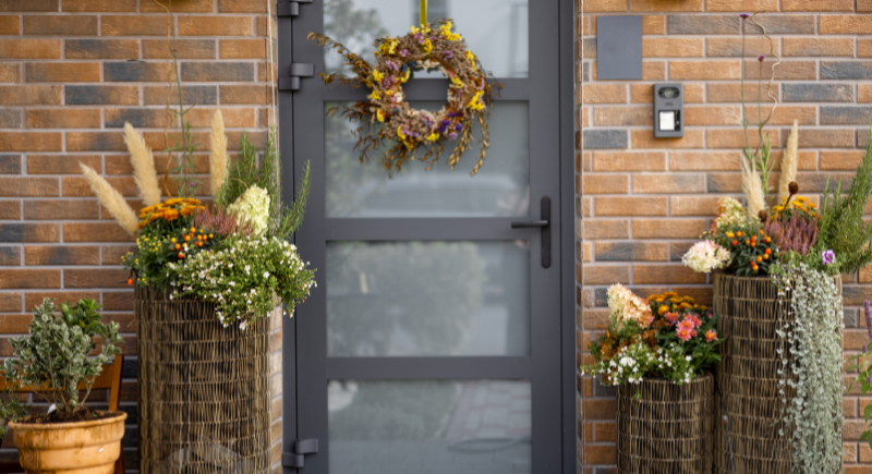 Greenery Wreaths on Doors