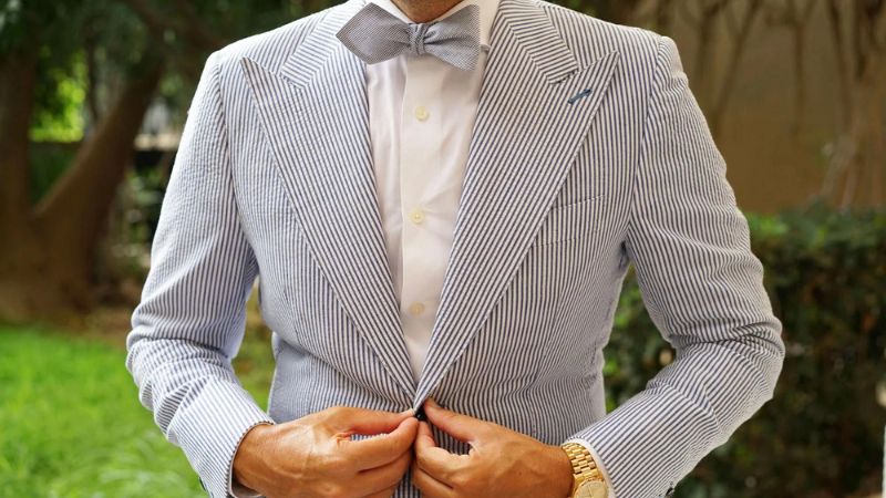 Seersucker Suit and Bow Tie