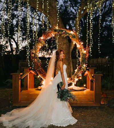 String Light Backdrop Wedding Backdrop Ideas