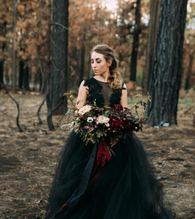 Witchy Wedding in the Woods With a Cauldron Cake