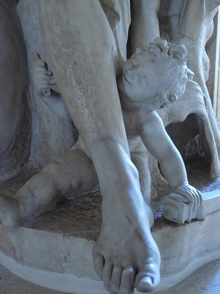 Greek marble Eros statue temple