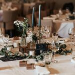 elegant wedding registry display table