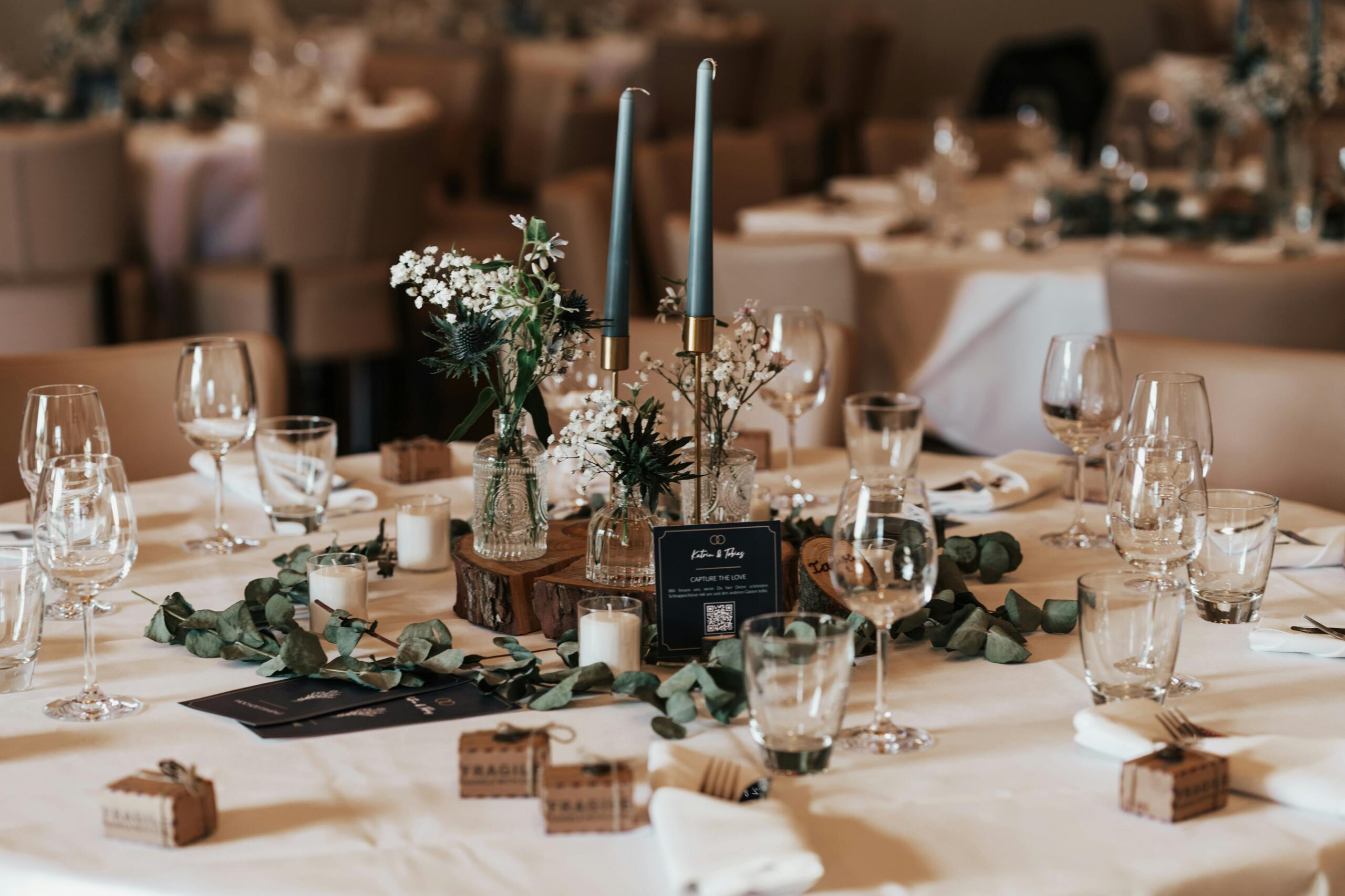 elegant wedding registry display table