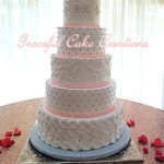 elegant stacked wedding cake cookies