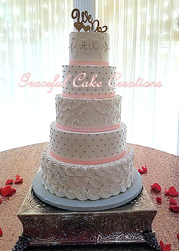 elegant stacked wedding cake cookies